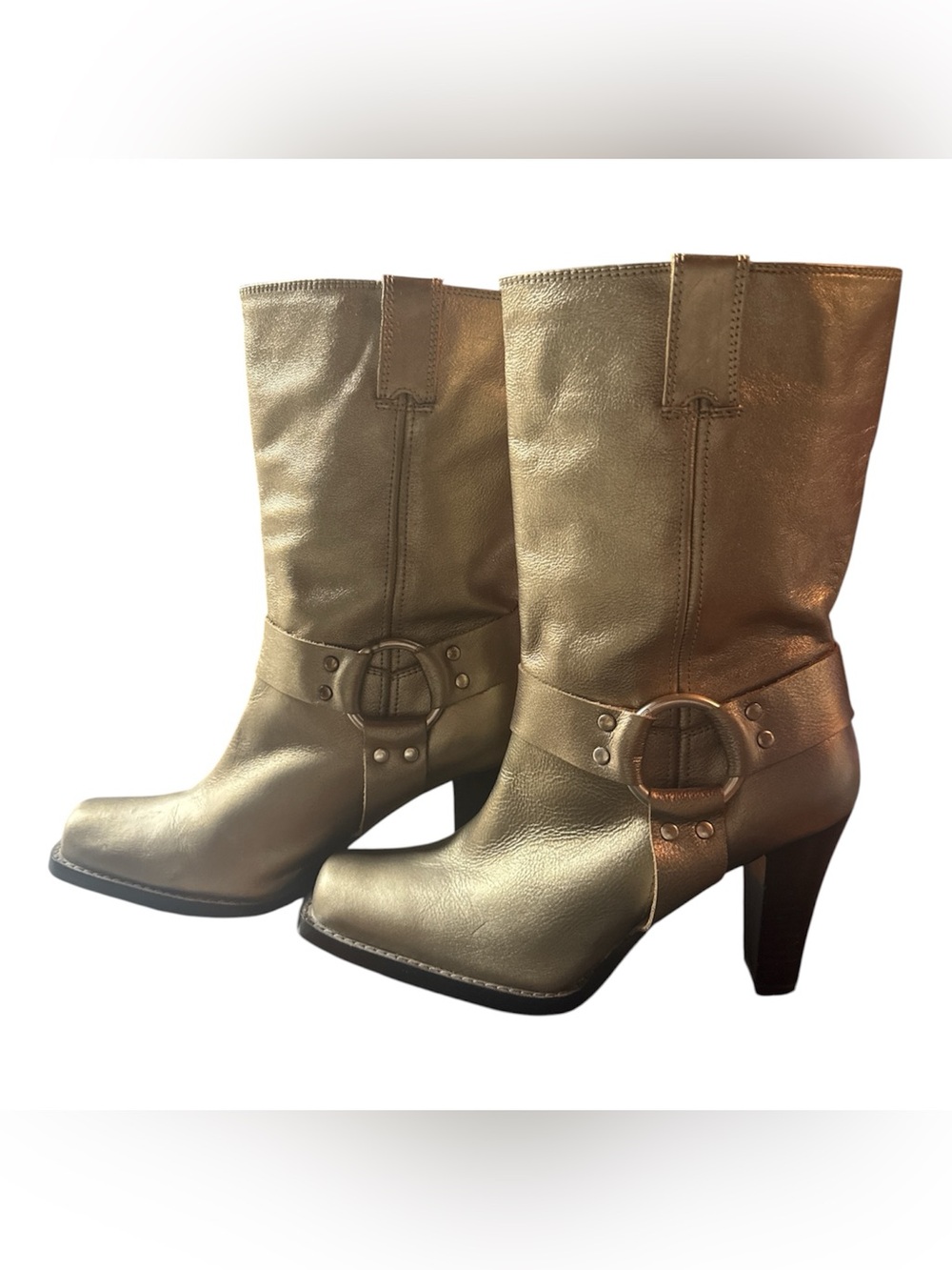 Michael Kors Gold Square Toe Boots